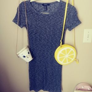 Forever 21 gray ribbed xs dress